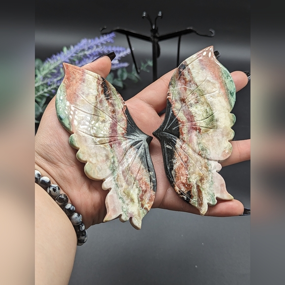 Ocean Jasper Butterfly Wings - Picture 3 of 3